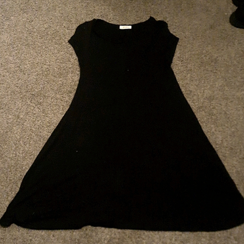 Knee Length Black Tshirt Dress